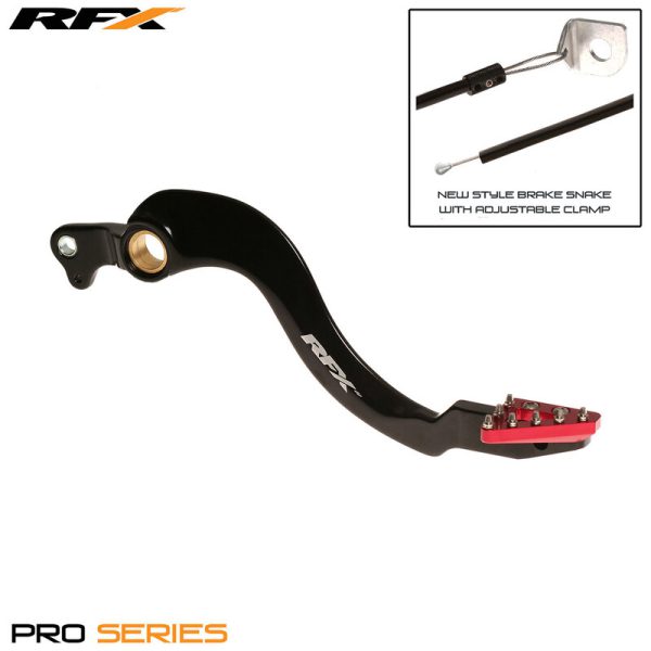 RFX Pro ST Rempedaal (hard geanodiseerd zwart/rood) - Honda CRF250 /450