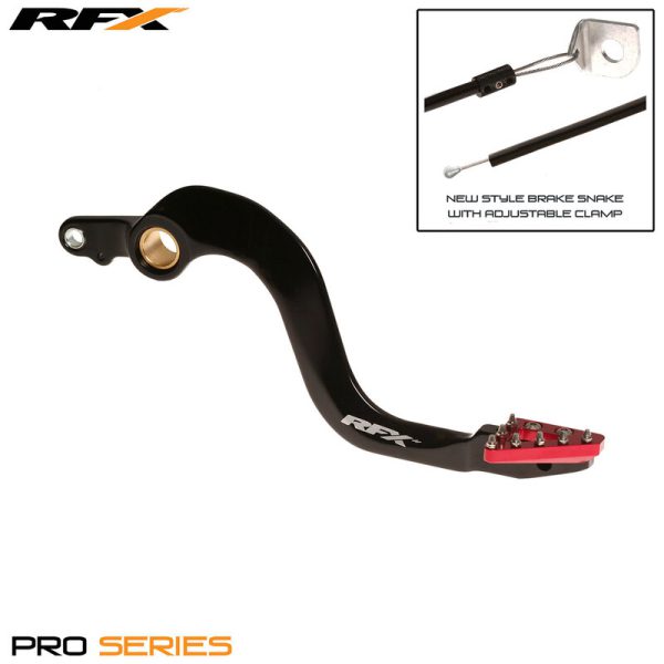 RFX Pro ST rempedaal (hard geanodiseerd zwart/rood) - Honda CR250