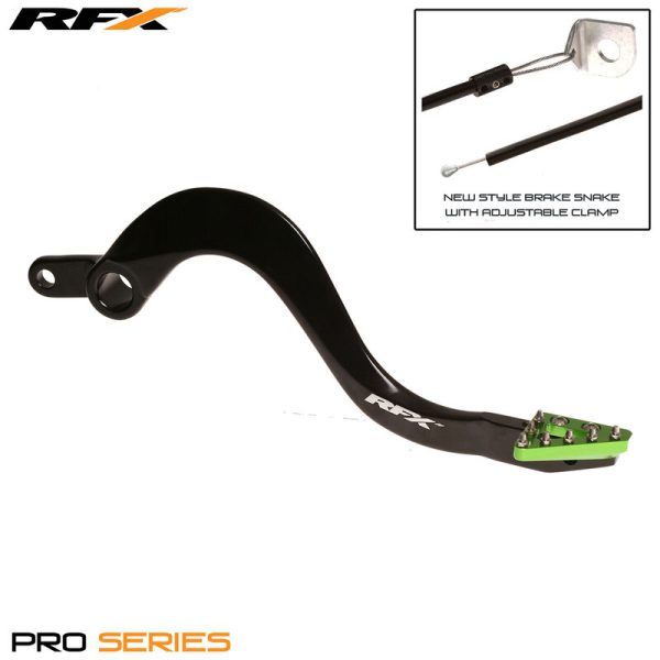 RFX Pro ST Rempedaal (hard geanodiseerd zwart/groen)