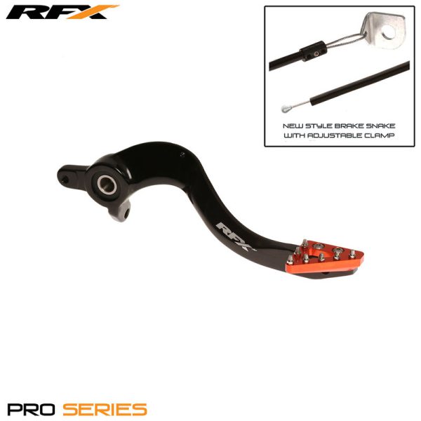 RFX Pro ST Rempedaal (hard geanodiseerd zwart/oranje) - KTM SX/SX-F 125-525