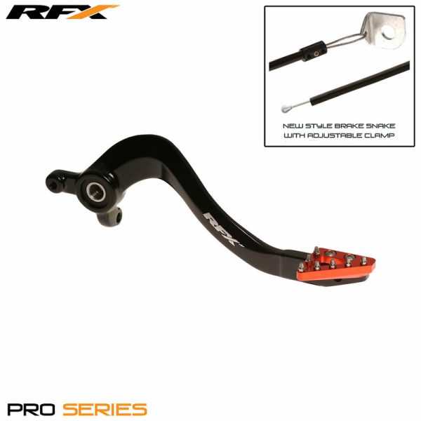 RFX Pro ST Rempedaal (hard geanodiseerd zwart/oranje) - KTM85