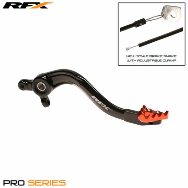 RFX Pro ST Rempedaal (hard geanodiseerd zwart/oranje) - KTM SX/EXC250