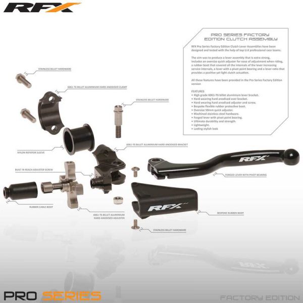 RFX Pro Clutch Assembly vervangende rubberen afdekking (zwart) met RFX-logo